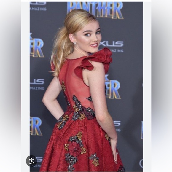 Jovani Burgundy Floral Embroidered Fit and Flare
Contemporary Dress M59787 - Picture 2 of 16